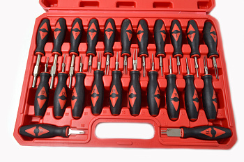 Набор инструментов для разборки электрических разъемов 25пр., в кейсе FORCEKRAFT FK-923C1