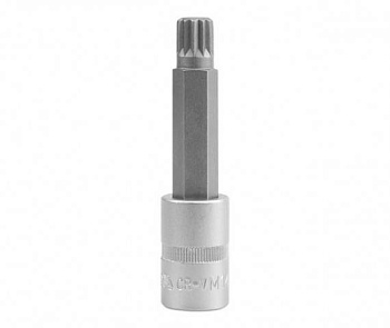 Головка бита SPLINE 12-лучевая M12 1/2" (L-100мм)  AV Steel AV-526612