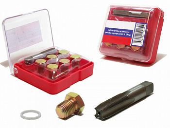 Набор пробок для ремонта резьбы картера, 20х1.5, 13 пр. ТДМ 5036вт