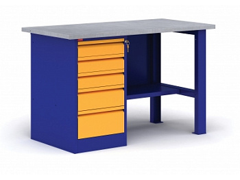 Верстак металлический однотумбовый ВП-3Т/1,6 (860х1600х685 мм) ПАКС