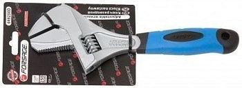 Ключ разводной с прорезиненной рукояткой 10"-250мм (захват 30мм), на блистере Forsage F-649250E