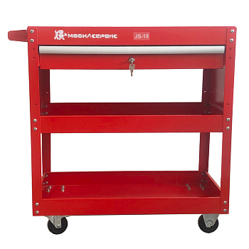 Тележка инструментальная 3-х полочная с ящиком JS-15