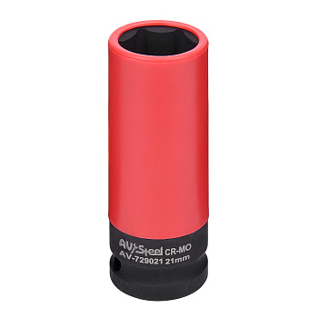 Головка ударная тонкостенная для колесных болтов и гаек 21мм 6гр. AV Steel AV-729021