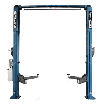 Подъёмник 2-х стоечный с верхней синхронизацией 4 т  стопора на одной колонне  KraftWell KRW4MU