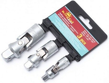 Набор карданов 3пр.1/4", 3/8", 1/2" в пласт. держателе KingTul kraft KT-3010