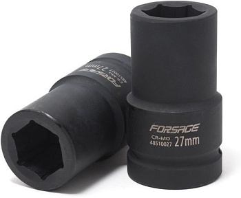 Головка ударная глубокая  80мм (6гр.) 1" Forsage F-48510080