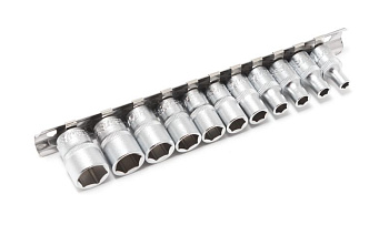 Набор головок 1/4" 6-гр. 11пр.  (4,5,5.5,6-13мм) на планке Forsage F-2111-5