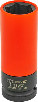Головка ударная тонкостенная для колесных болтов и гаек 21мм 1/2" Thorvik S23SW21