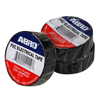 Изолента 19мм*10 м.черная ABRO а08744