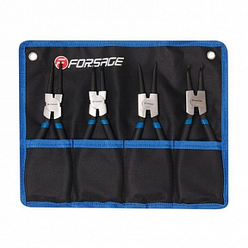 Набор съемников стопорных колец, 4пр(L-200мм), на полотне Forsage F-50408A
