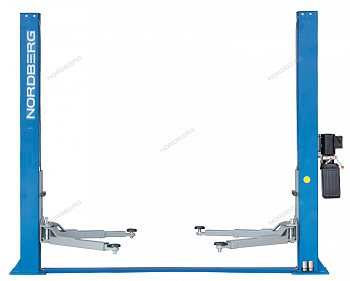 Подъёмник 2-х стоечный с нижней синхронизацией 4 т  ручные стопора, 220 В NORDBERG N4121B-4T_220V