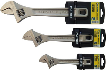 Ключ разводной Profi 15"-375мм (захват 0-45мм), на пластиковом держателе Partner PA-649375