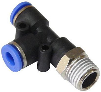 Фитинг Т-образный  для пластиковых трубок 6мм с наружной резьбой 1/8" Partner SPD06-01
