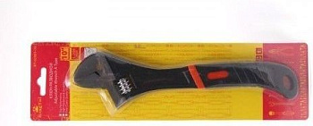 Ключ разводной с прорезиненной рукояткой 10"-250мм, в блистере KINGTUL KT-02001-10