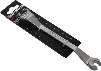 Ключ для тормозных трубок с изгибом 45° 14x17мм, на пластиковом держателе Forsage F-7511417B