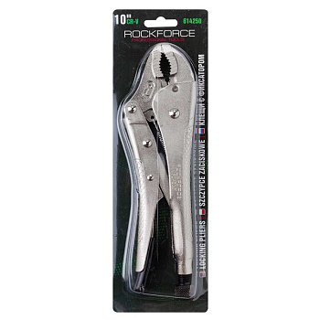 Зажим гейферный "овальными губками" "Profi" 10"-250мм, в блистере RockForce RF-614250