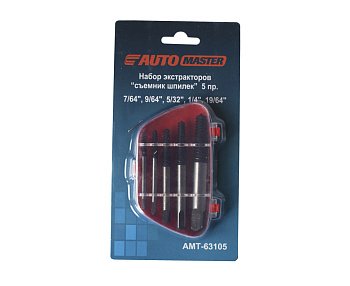 Набор экстракторов резьбы в пластиковом футляре 5пр. AUTOMASTER AMT-63105