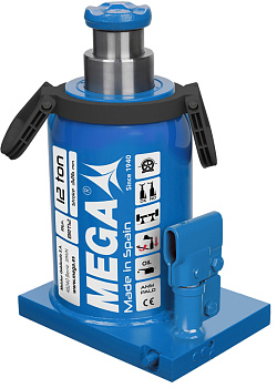 Домкрат бутылочный телескопический г/п 12000 кг MEGA Испания BRT12