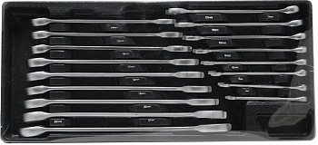 Набор ключей комбинированных  17пр, (6-21мм) в ложементе Partner PA-T5171(т)