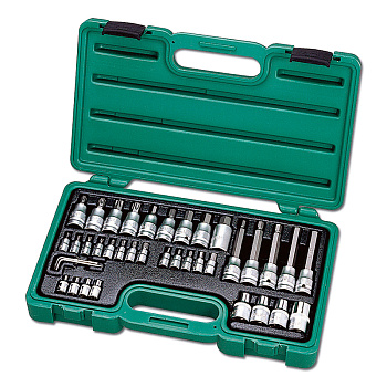 Набор насадок 1/4" и 1/2" в пластиковом кейсе, 40 пр. HONITON 402040E