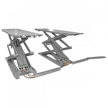 Подъемник ножничный короткий г/п 3000 кг напольный KraftWell KRW3FS/220