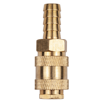 Быстроразъем пневматический с клапаном "елочка" 12мм (латунь) AV Steel AV-700328