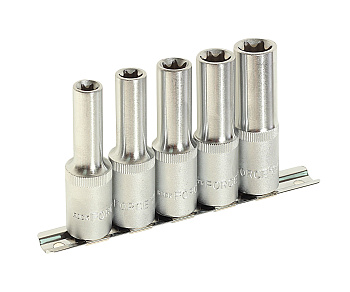 Набор головок 1/2" E-профиль 5 пр.длинные  (E10-E18) Forsage F-4054