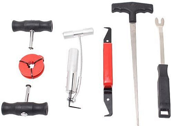 Набор приспособлений для замены ветрового стекла, 7пр., в ложементе Forsage F-907M1