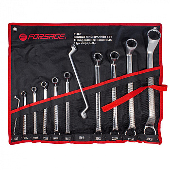 Набор накидных гаечных ключей отогнутых на 75 гр. 8 пр. 8х10-22х24 мм Forsage F-5088P