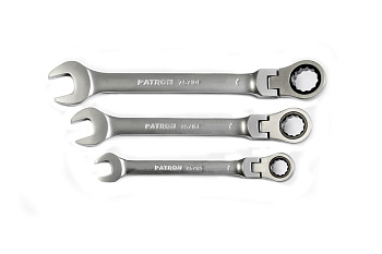Ключ комбинированный трещоточный с шарниром 10мм PATRON P-75710F