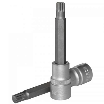 Головка бита SPLINE 12-лучевая  M9,5 1/2" длинная L=100мм Force F348100095